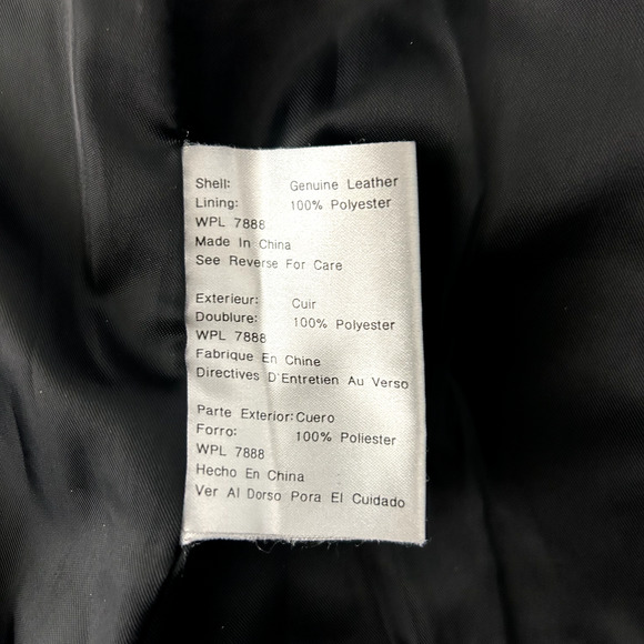 Michael Kors Womens Black Leather Jacket Size M Supple Motorcycle Biker Coat - Picture 6 of 11